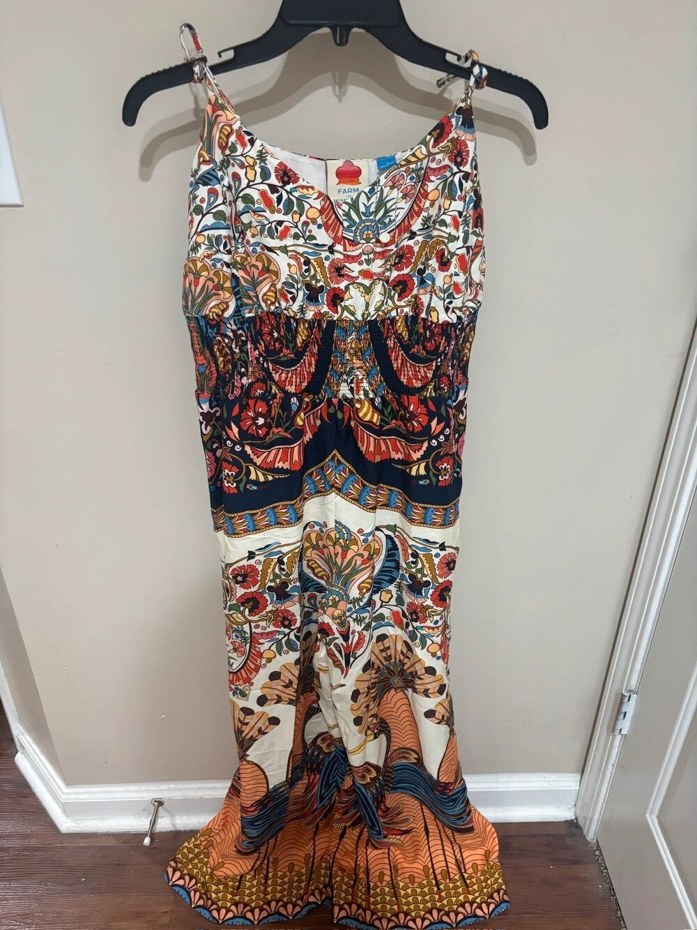 Farm Rio Floral Paisley Wide Leg Jumpsuit Size M